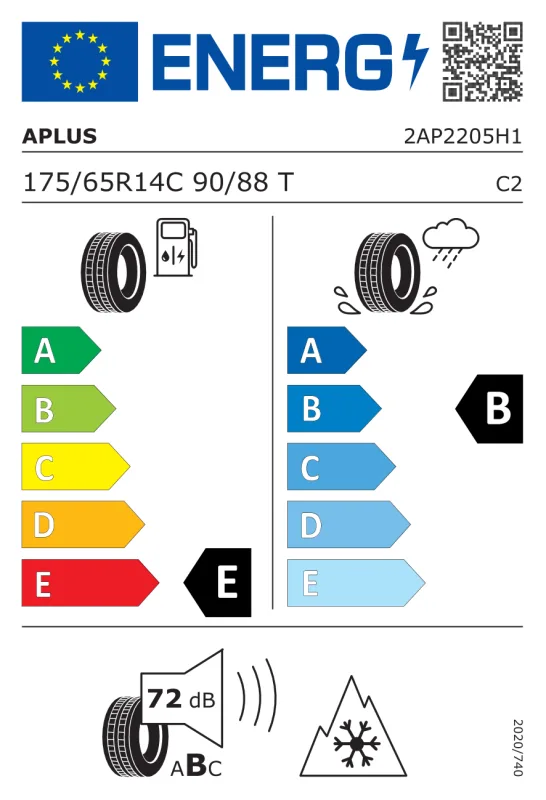 EU energiacímke - Aplus 175/65R14 90T A869 90T