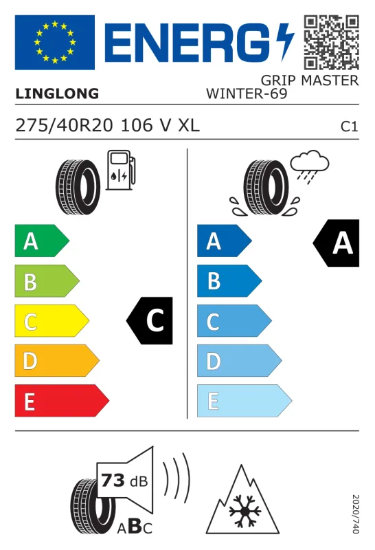 EU energiacímke - Linglong 275/40 R20 SPORT MASTER WINTER [106] V XL FR 106V