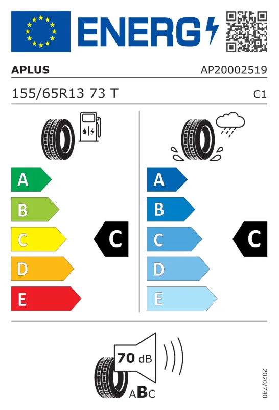 EU energiacímke - Aplus 155/65R13 73T AERIX FS01 73T