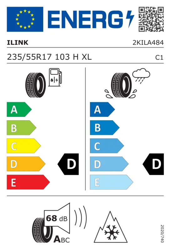 EU energiacímke - Ilink 235/55 R17 SNOWGRIPPER I [103] H XL 103H