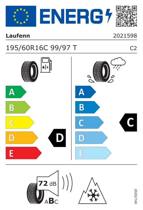 EU energiacímke - Laufenn 195/60R 16C 99T TL I-Fit Van M+S (LY-31)