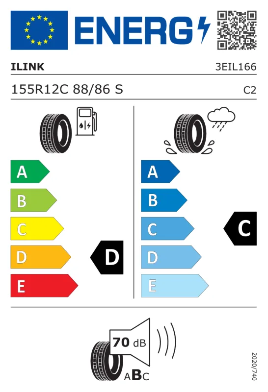 EU energiacímke - Ilink 155/80 R12C L-POWER 28 [88/86] S 88/86S