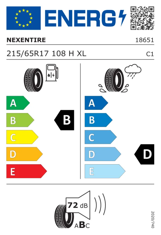EU energiacímke - Nexen 215/65 R17 ROADIAN CTX [108] H XL DOT2024 108H